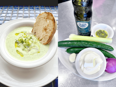 きゅうりとヨーグルトのガスパチョ